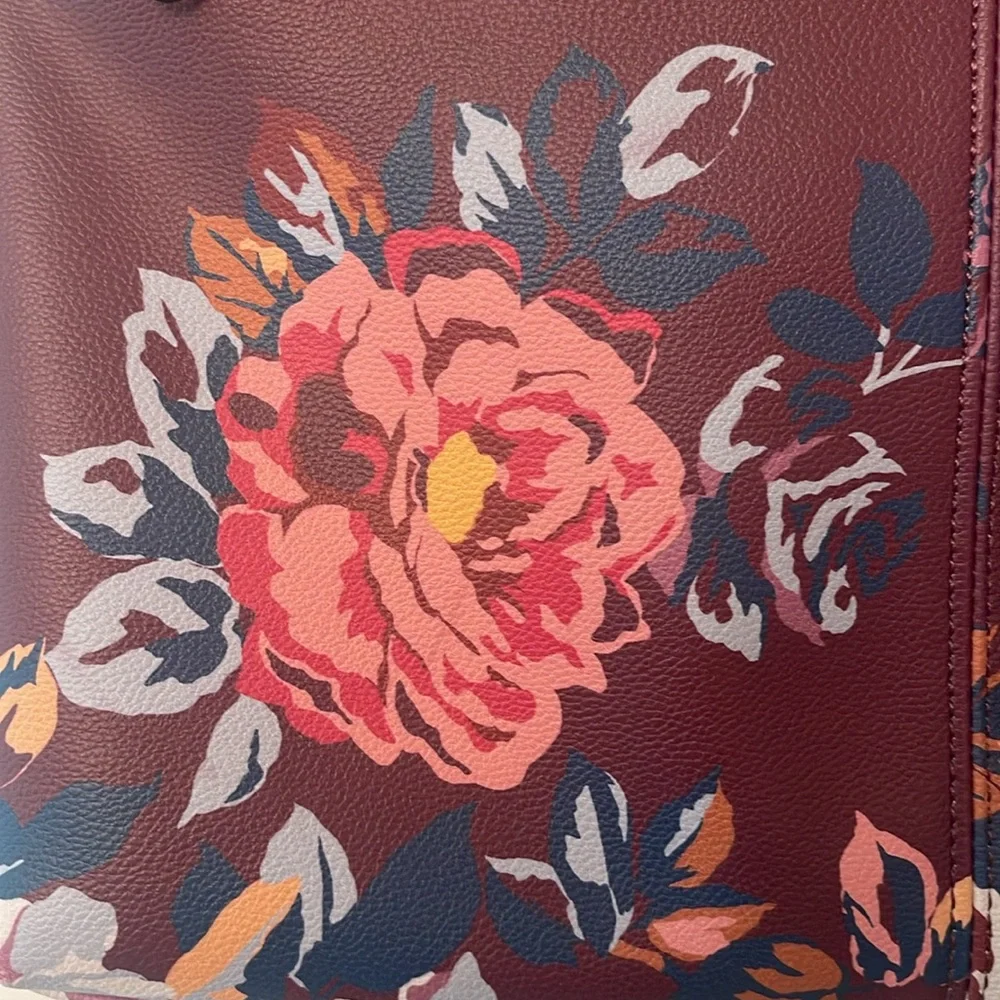 Matilda Jane Plum Perfect Floral Backpack Casual Day Pack/Vegan leather